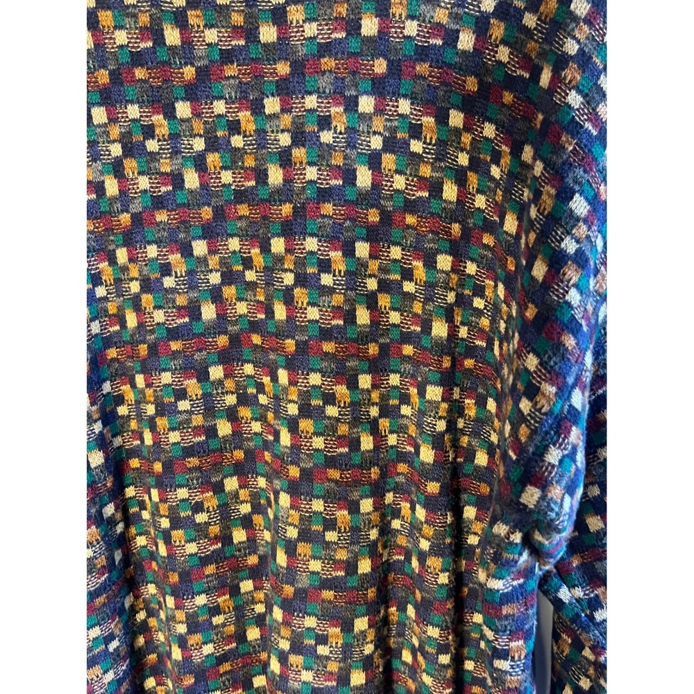 Vintage Tricots St Raphael Crewneck Sweater Mens Medium Geometric Grandpa Knit - Picture 5 of 5